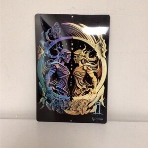 horoscope metal tin Sign, gemini, horoscope Wall Art